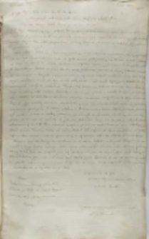 Kopia listu Stanislawa Kostki podskarbiego pruskiego i ekonoma malborskiego do króla, Malbork 09.04.1602