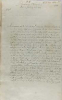 Jan Tarnowski biskup kujawski do króla, Raciąż 21.05.1602