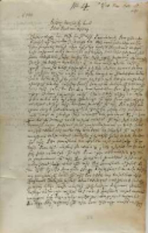 Jan Hieronim Łaski do króla, Łask 31.05.1603