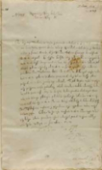 Jan Karol Chodkiewicz do króla, Dorpat 15.06.1603