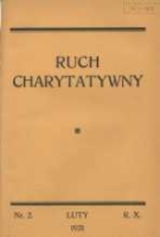 Ruch Charytatywny: miesięcznik Związku Towarzystw Dobroczynności "Caritas" i Rad Wyższych Konferencji św. Wincentego a Paulo Męskich i Żeńskich 1931 luty R.10 Nr12