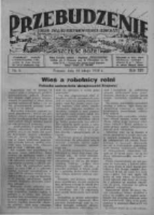 Przebudzenie: organ Związku Robotników Rolnych i Leśnych ZZP. 1938.02.10 R.20 Nr6