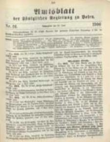 Amtsblatt der Königlichen Regierung zu Posen. 1900.06.26 Nro.26