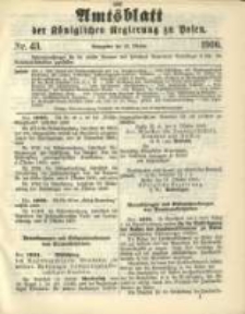 Amtsblatt der Königlichen Regierung zu Posen. 1900.10.23 Nro.43