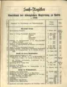 Sach-Register .. für 1900