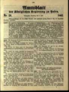 Amtsblatt der Königlichen Regierung zu Posen. 1902.07.01 Nro.26