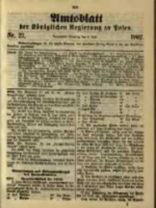 Amtsblatt der Königlichen Regierung zu Posen. 1902.07.08 Nro.27