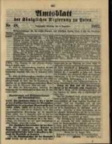 Amtsblatt der K&ouml;niglichen Regierung zu Posen. 1902.12.02 Nro.48