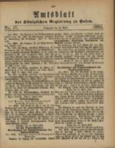 Amtsblatt der Königlichen Regierung zu Posen. 1882.04.25 Nro.17