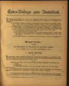 Extra=Beilage zum Amtsblatt
