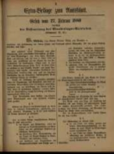 Extra=Beilage zum Amtsblatt