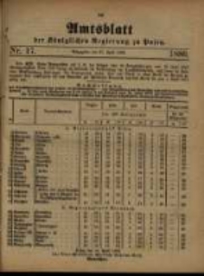 Amtsblatt der Königlichen Regierung zu Posen. 1880.04.27 Nro.17