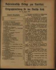 Außerordentliche Beilage zum Amtsblatt