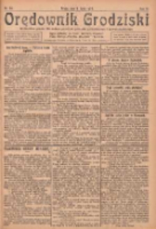 Orędownik Grodziski: niezależne pismo dla rodzin polskich powiatu grodziskiego i nowotomyskiego : organ centralny dla miast: Grodziska, Opalenicy, Buku, Nowego Tomyśla, Zbaszynia i Lw&oacute;wka 1924.07.09 R.6 Nr54