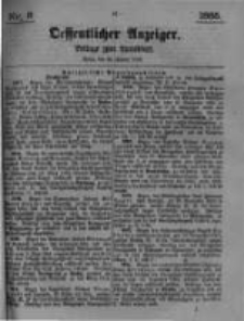 Oeffentlicher Anzeiger. Beilage zum Amtsblatt. Nr.3. 1885