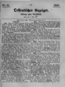 Oeffentlicher Anzeiger. Beilage zum Amtsblatt. Nr.18. 1885