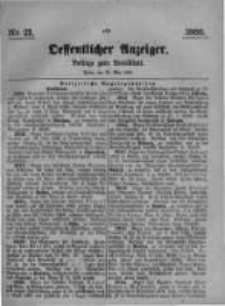 Oeffentlicher Anzeiger. Beilage zum Amtsblatt. Nr.21. 1885