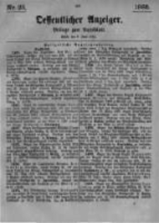 Oeffentlicher Anzeiger. Beilage zum Amtsblatt. Nr.23. 1885