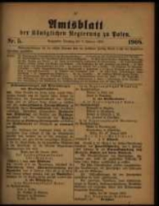Amtsblatt der Königlichen Regierung zu Posen. 1908.02.04 Nro.5