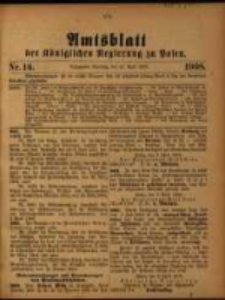 Amtsblatt der Königlichen Regierung zu Posen. 1908.04.21 Nro.16