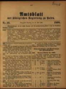 Amtsblatt der Königlichen Regierung zu Posen. 1908.05.12 Nro.19
