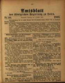Amtsblatt der K&ouml;niglichen Regierung zu Posen. 1908.10.06 Nro.40