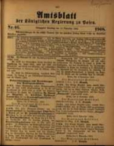 Amtsblatt der Königlichen Regierung zu Posen. 1908.11.17 Nro.46