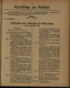 Extra= Beilage zum Amtsblatt