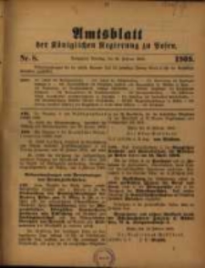 Amtsblatt der Königlichen Regierung zu Posen. 1909.02.23 Nro.8