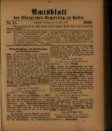 Amtsblatt der Königlichen Regierung zu Posen. 1909.04.27 Nro.17