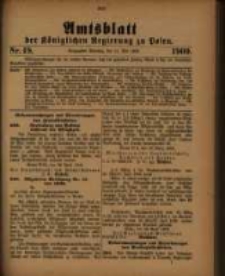 Amtsblatt der Königlichen Regierung zu Posen. 1909.05.11 Nro.19