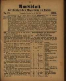 Amtsblatt der Königlichen Regierung zu Posen. 1909.05.25 Nro.21