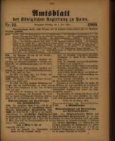 Amtsblatt der Königlichen Regierung zu Posen. 1909.06.01 Nro.22