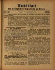 Amtsblatt der Königlichen Regierung zu Posen. 1909.07.06 Nro.27