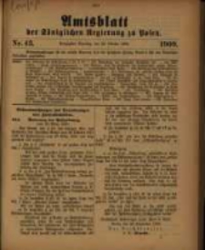 Amtsblatt der Königlichen Regierung zu Posen. 1909.10.26 Nro.43
