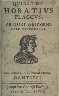 Quintus Horatius Flaccus, ab omni obscoenitate expurgatus
