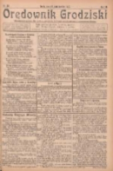 Orędownik Grodziski: niezależne pismo dla rodzin polskich powiatu grodziskiego i nowotomyskiego : organ centralny dla miast: Grodziska, Opalenicy, Buku, Nowego Tomyśla, Zbaszynia i Lwówka 1925.10.14 R.7 Nr82