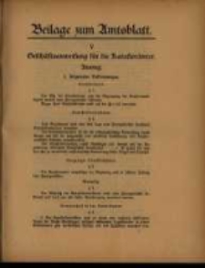 Beilage zum Amtsblatt