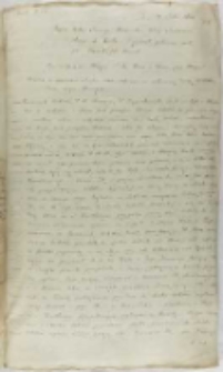 Kopia listu Jerzego Mniszcha wojewody sandomierskiego do króla Zygmunta III, Warszawa 11.07.1600