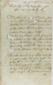 List Samuela Łaskiego do króla Zygmunta III, Szynwałd 28.04.1601