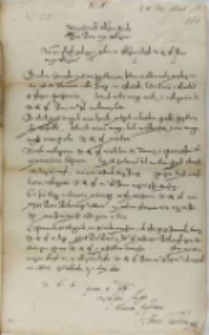 List Stanisława Kostki do króla Zygmunta III, Malbork 11.05.1601
