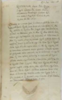 Odpowiedz miasta Torunia Janowi Schortzowi, Toruń 05.06.1601