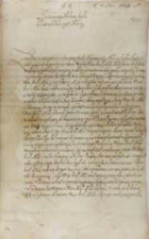 List Bernarda Maciejowskiego biskupa krakowskiego do króla Zygmunta III, Kraków 12.06.1601