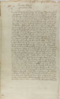 List Jana Schorna do króla Zygmunta III, Elbląg 28.06.1601