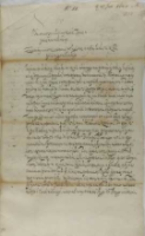 List Jana Firleia do króla Zygmunta III, Markuszów 17.07.1601