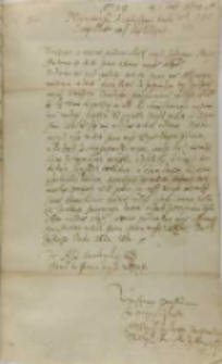 List Janusza z Ostrowa Zasławskiego, wojewody podlaskiego do króla Zygmunta III, Ostrów 05.02.1602