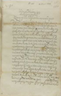 List Jana Firleia podskarbiego koronnego do podkanclerzego koronnego, Kębło 22.02.1602