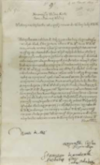 List Stanisława Karnkowskiego arcybiskupa gnieźnieńskiego do króla Zygmunta III, Łowicz 24.02.1602