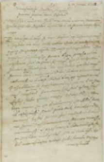 List Stanisława Tarnowskiego kasztelana sandomierskiego do króla Zygmunta III, 28.01.1602