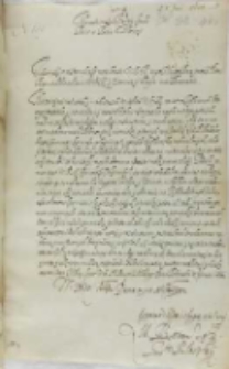 List Wojciech Baranowskiego biskupa płockiego do króla Zygmunta III, Pułtusk 05.06.1602